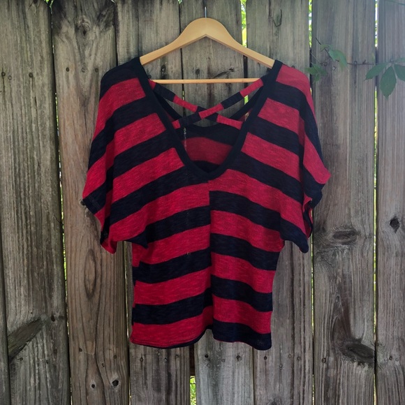 NEW Crossback striped top - Picture 6 of 7